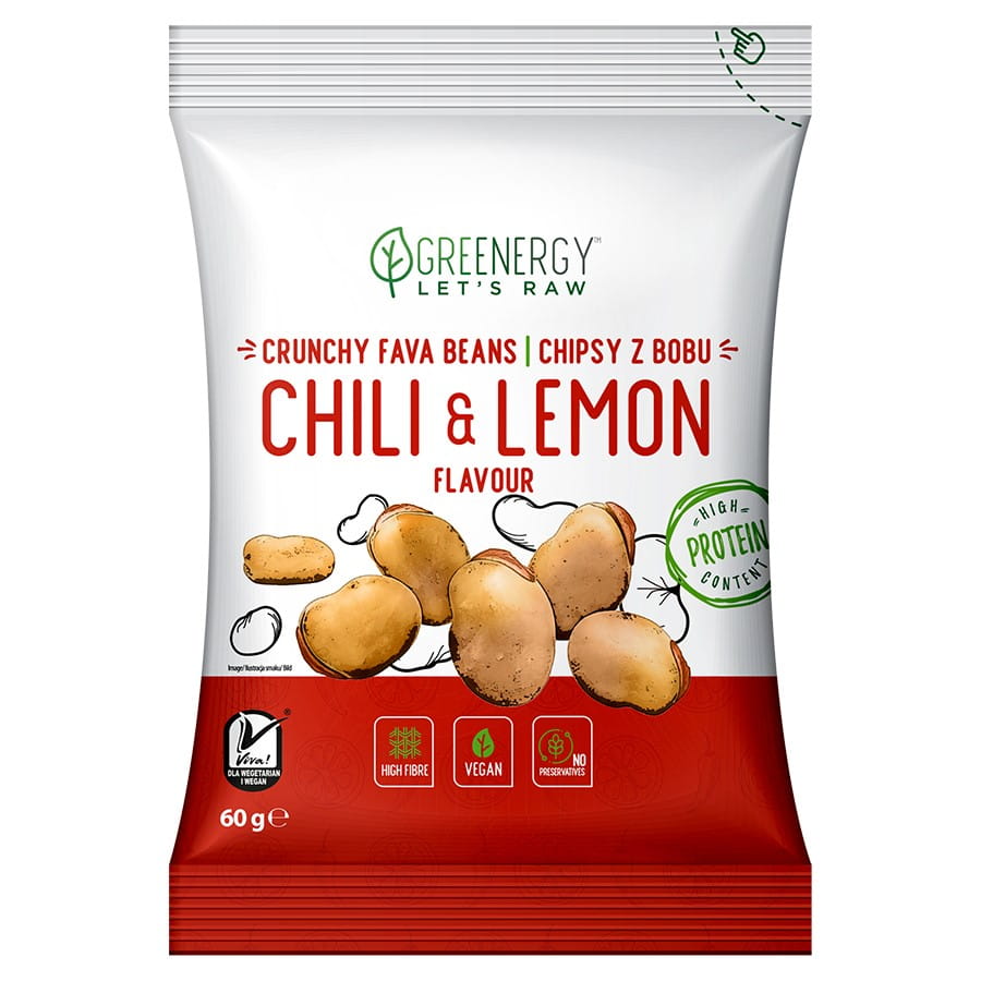 Chips mit Bohnen "Chili mit Zitrone" 60g GREENERGY