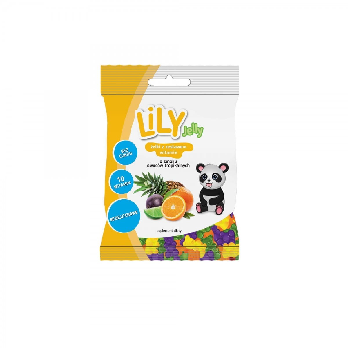 Gelees mit Vitaminen, tropischer Fruchtgeschmack 80 g - LILY CANDY