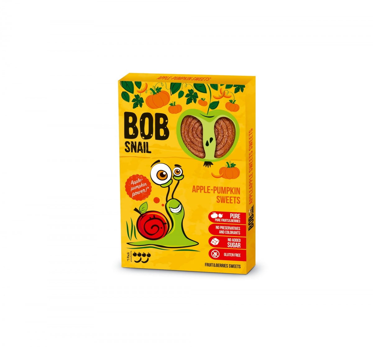 Apfel-Kürbis-Fruchtsnack ohne Zuckerzusatz 60 g BOB SNAIL