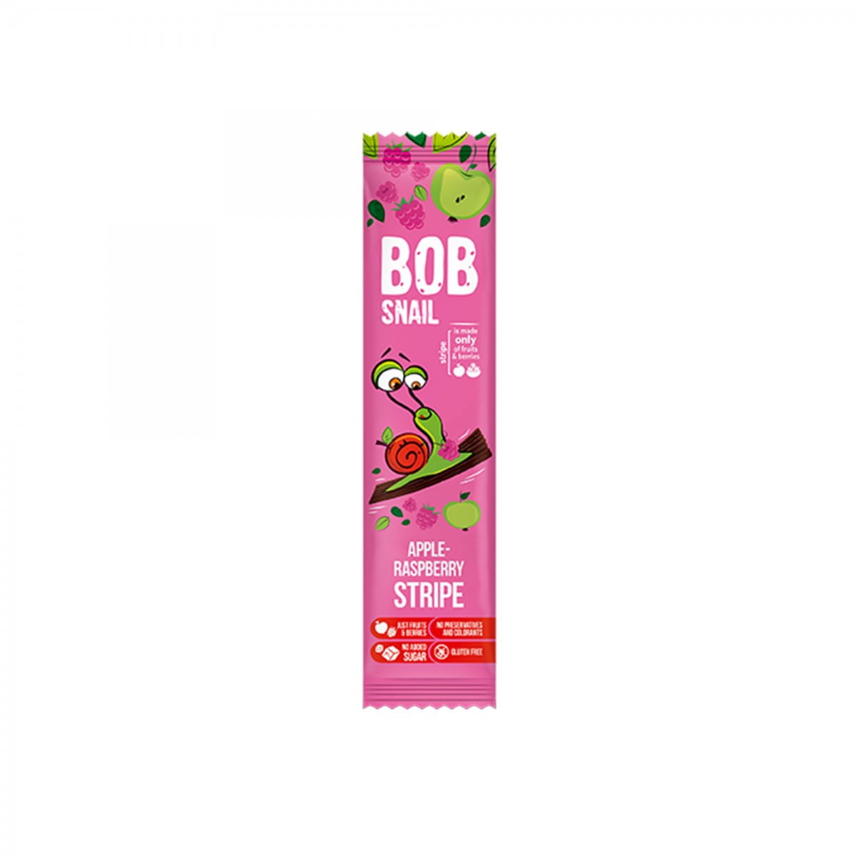 Apfel-Himbeer-Fruchtsnack ohne Zuckerzusatz 14 g BOB SNAIL