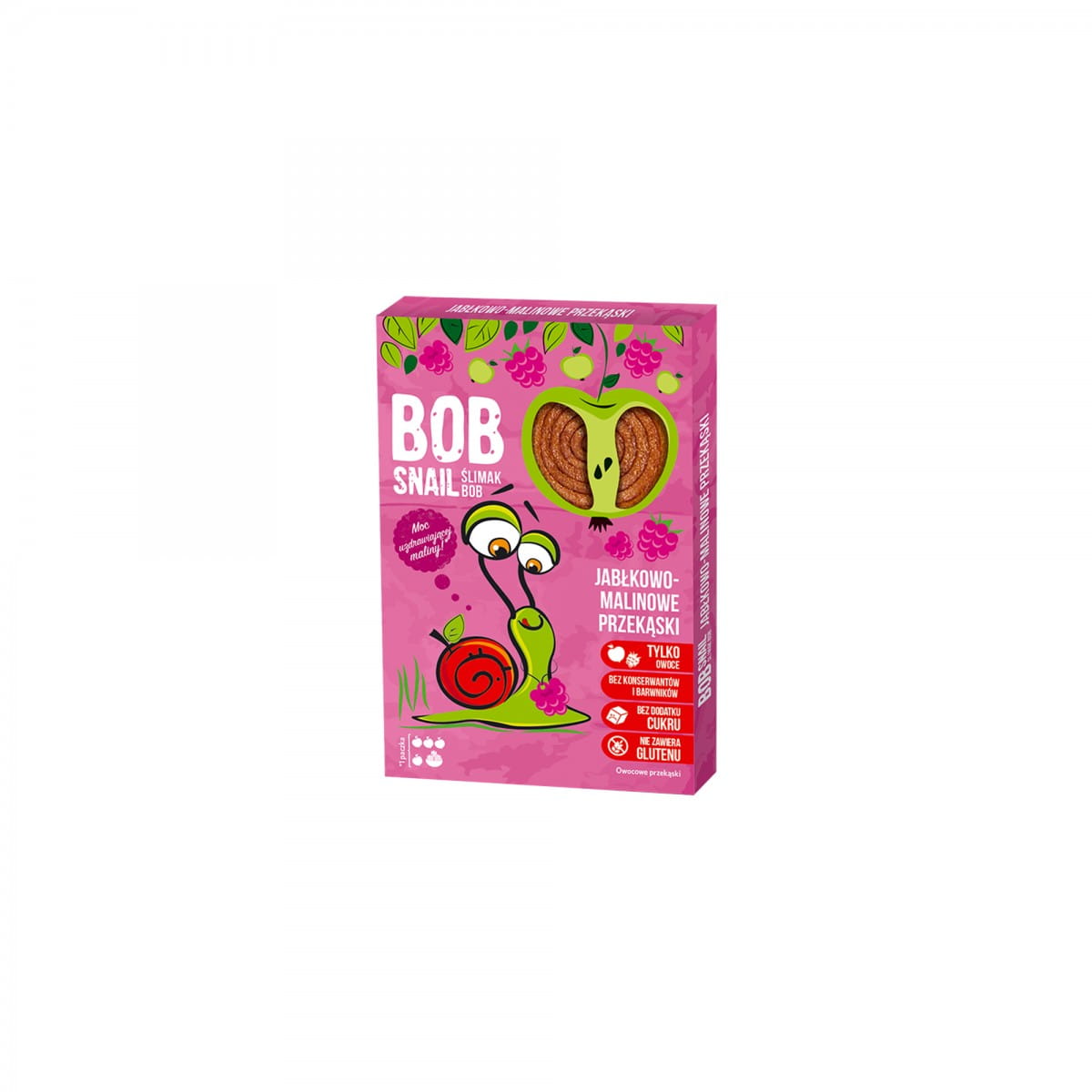 Apfel-Himbeer-Fruchtsnack ohne Zuckerzusatz 60 g BOB SNAIL