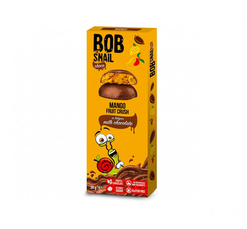 Mango-Snack in Milchschokolade 30 g BOB SNAIL