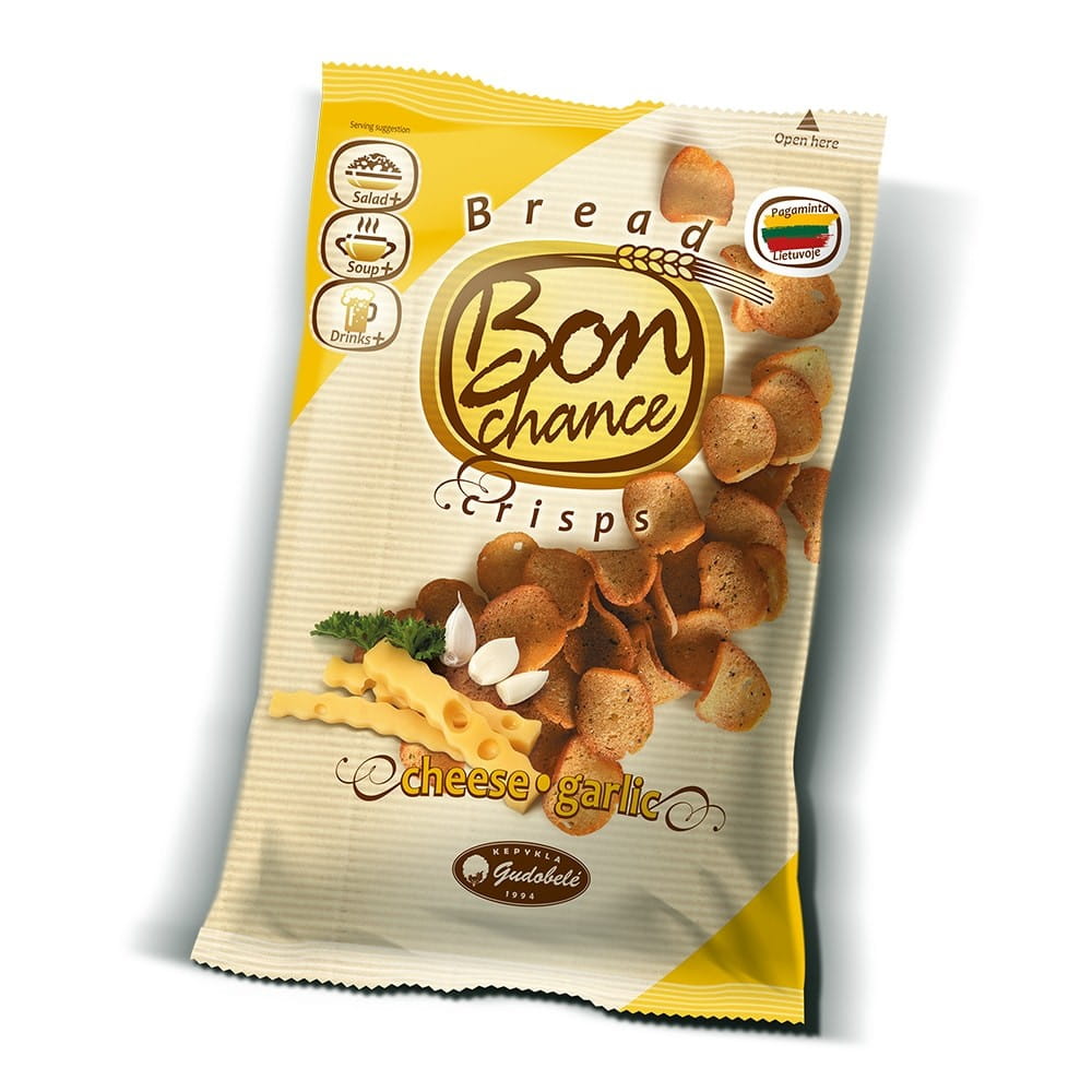 Knoblauch- und Käsebrotchips 120 g