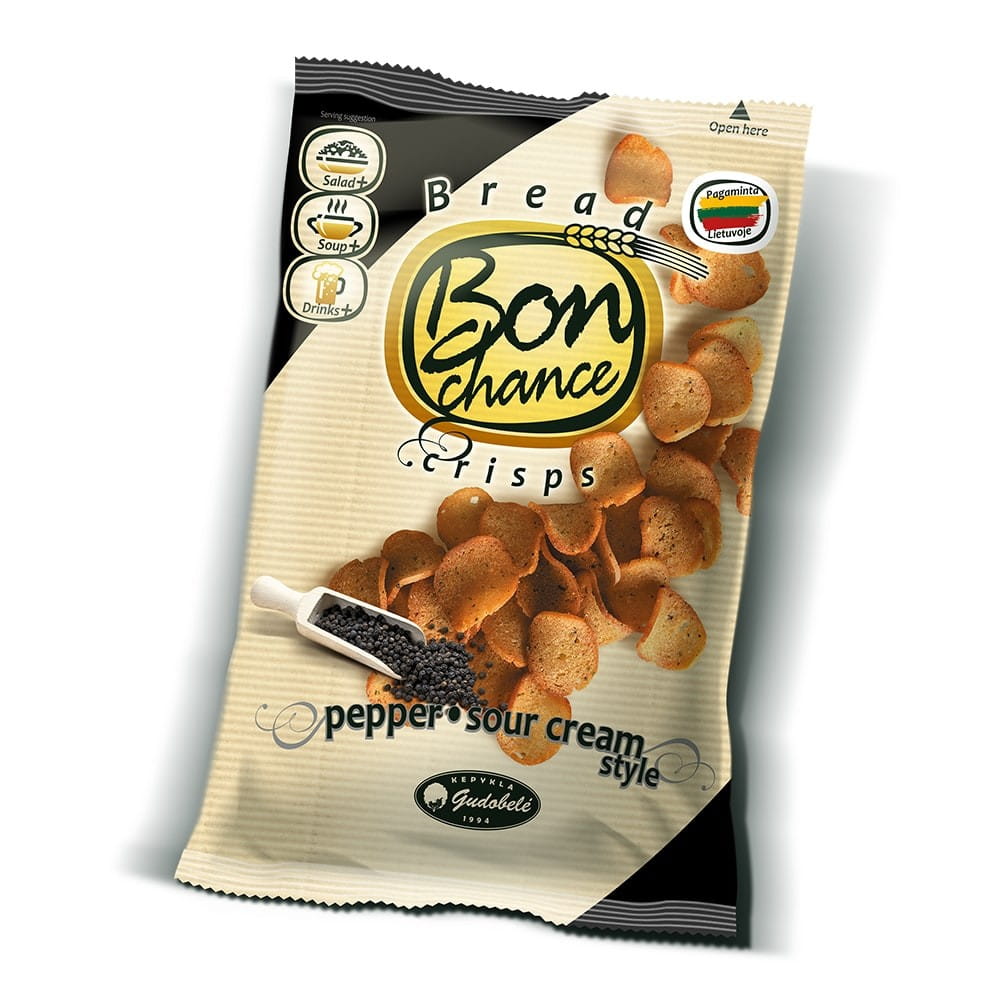 Sahnebrotchips mit schwarzem Pfeffer 120 g