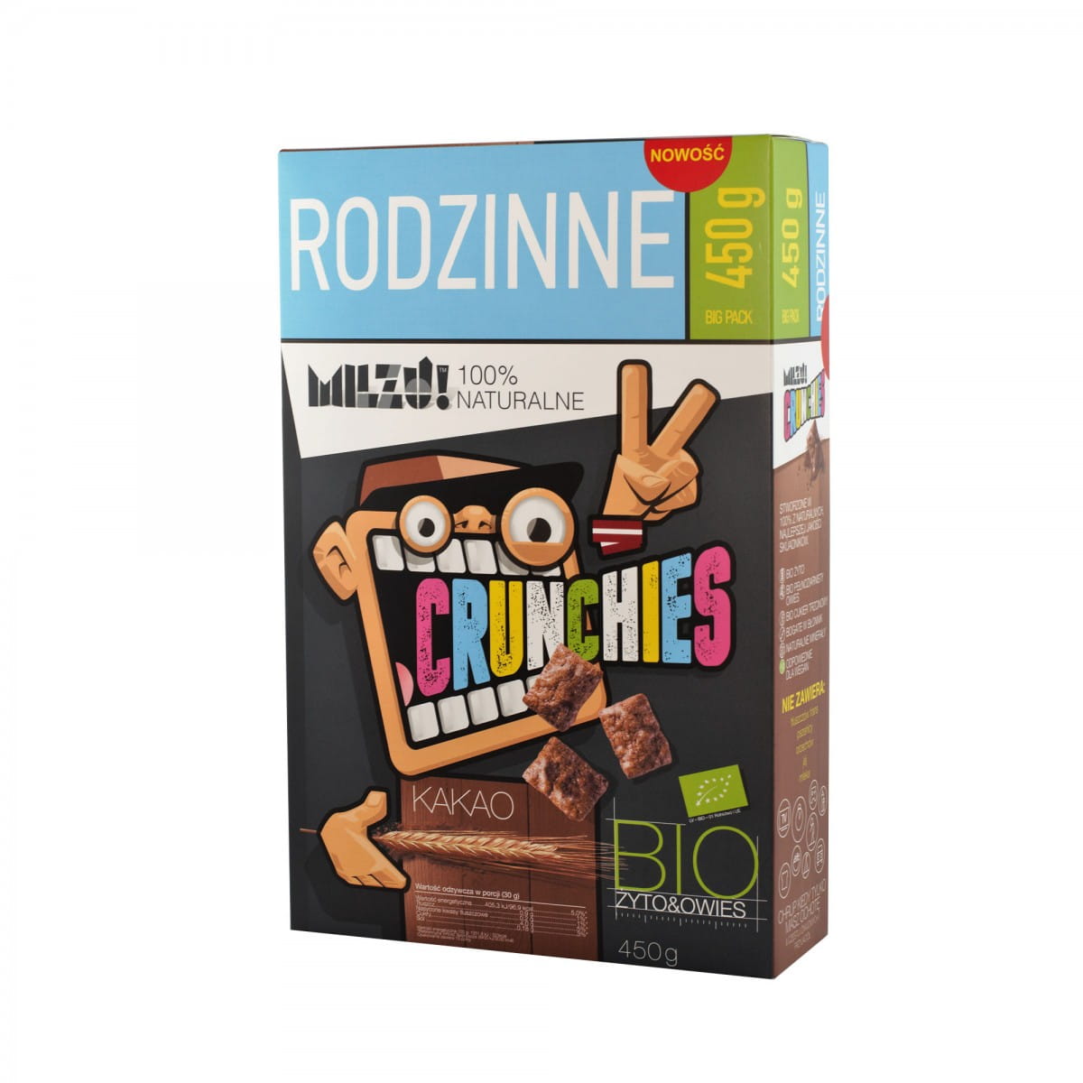 Roggen-Hafer-Kakao-Crunchies BIO 450 g MILZU