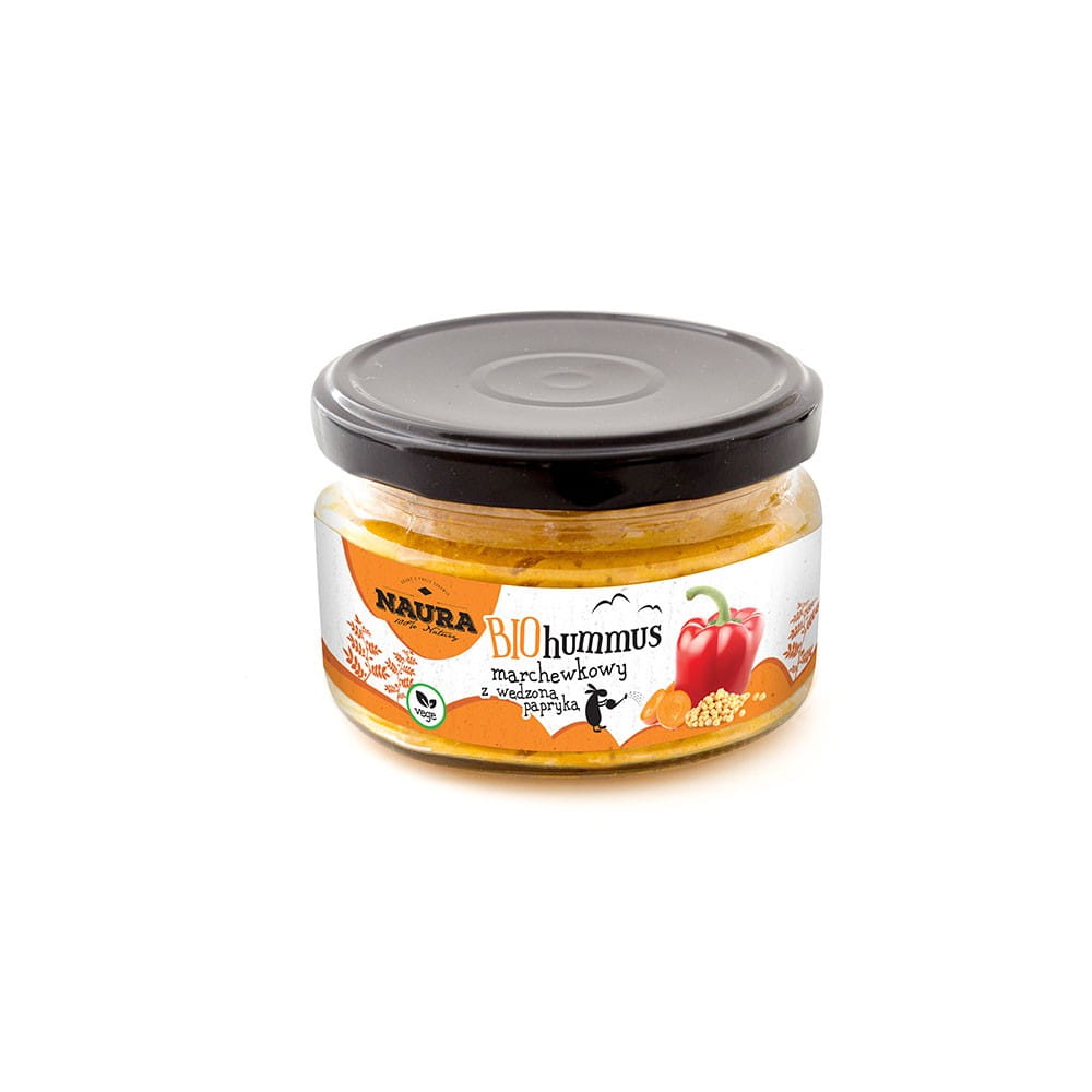 Karotten-Hummus mit geräuchertem Paprika BIO 190 g NAURA