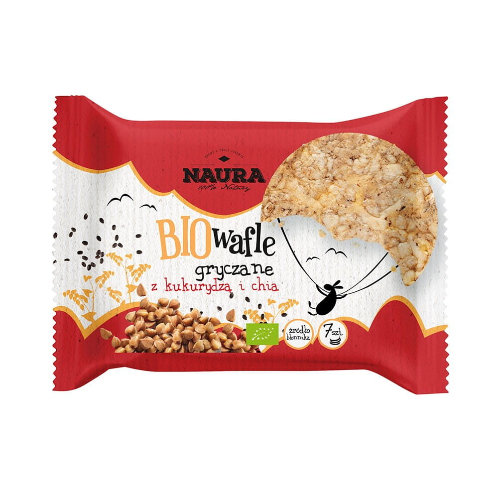 Buchweizenwaffeln mit Mais und Chia BIO 27 g NAURA