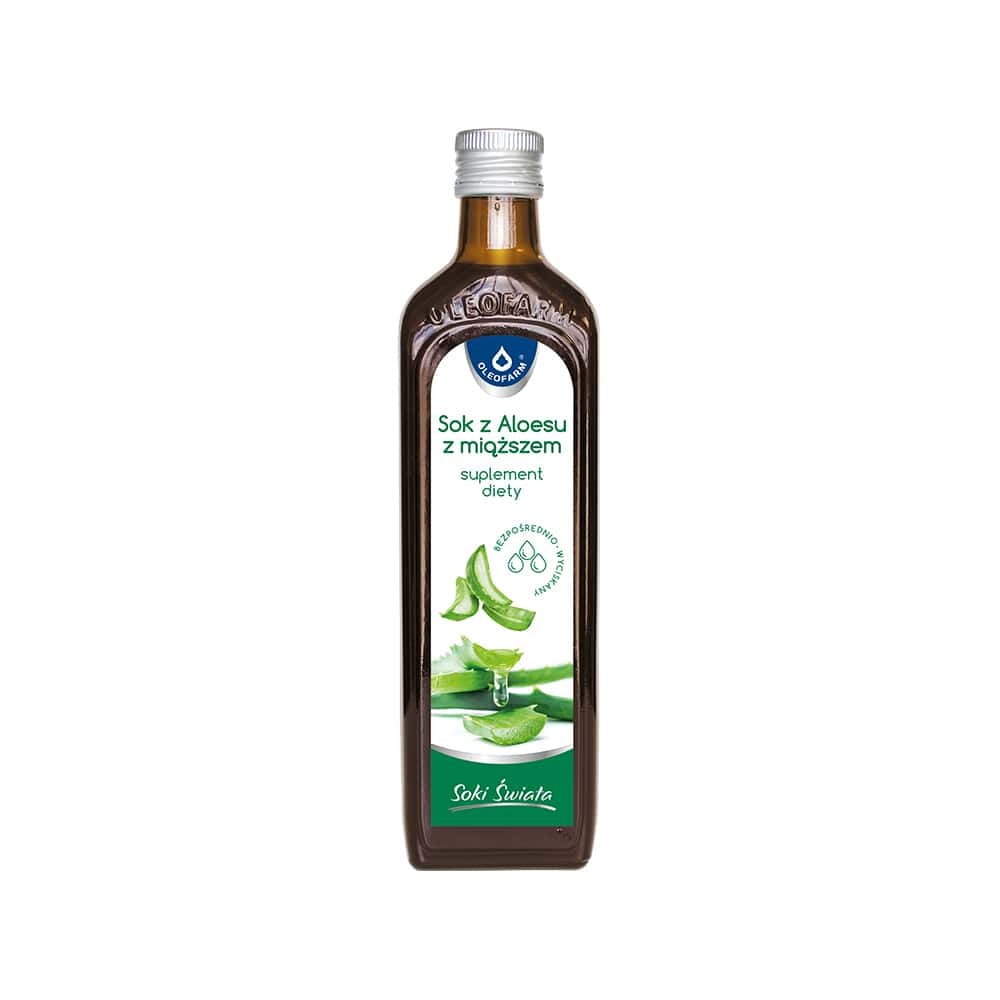 Aloe-Saft mit Fruchtfleisch 500 ml OLEOFARM