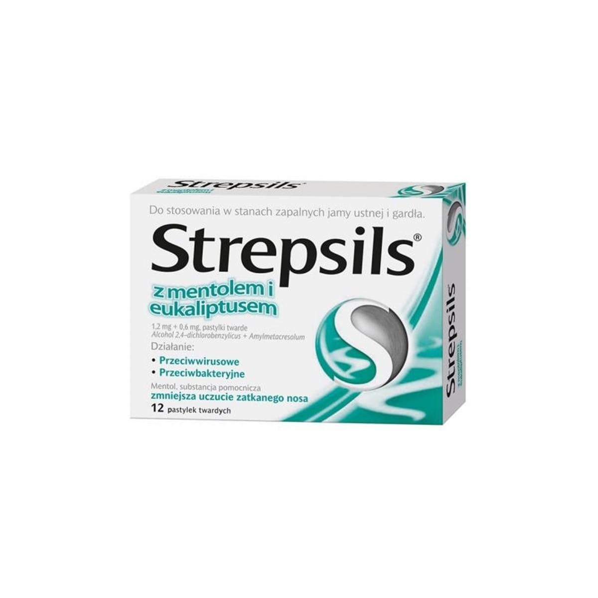 Strepsils Menthol und Eukalyptus 12 Lutschtabletten