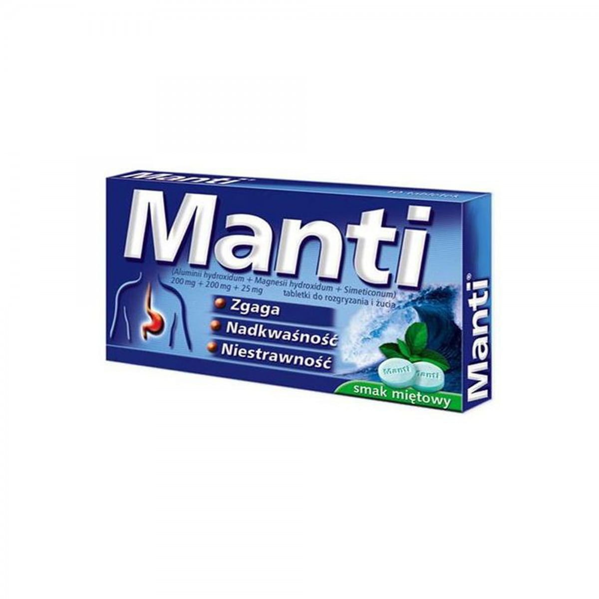 Manti Minze gegen Sodbrennen 8 Tabletten