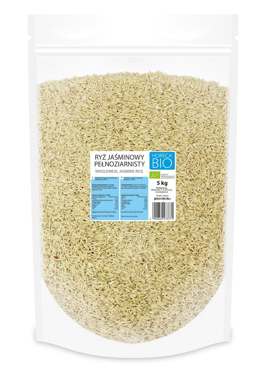 Vollkorn-Jasminreis BIO 5 kg HORECA