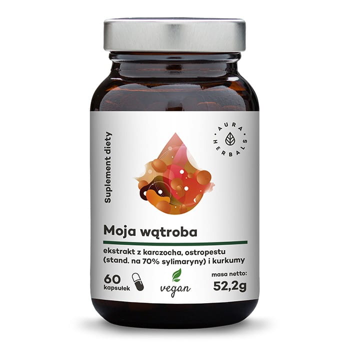 Meine Leber - Artischocke Mariendistel Kurkuma 60 pflanzliche Kapseln AURA HERBALS