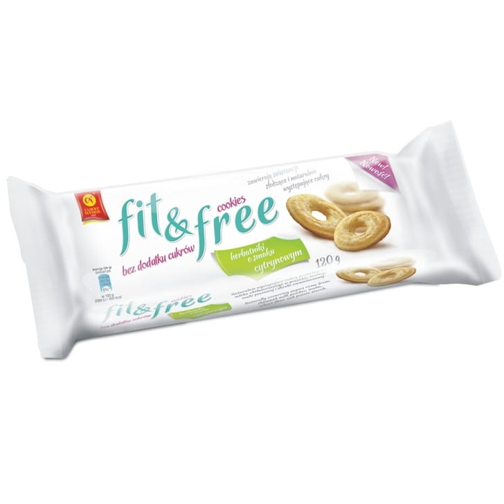 Fit & Free Zitronenkekse ohne Zucker 120g NYE SUGARS