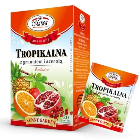 Tropischer Tee mit Granatapfel und Acerola (20x2g) 40g Malve