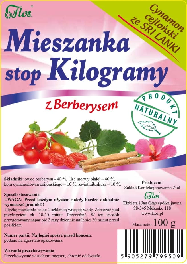 Mischung von Kilogramm mit Berberitze 100g FLOS