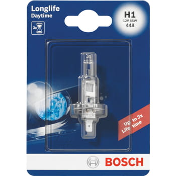 Glühbirne Bosch H1 Longlife Daytime +10% 12V 55W