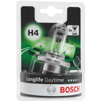 Glühbirne Bosch H4 Longlife Daytime +10% 12V 60/55W