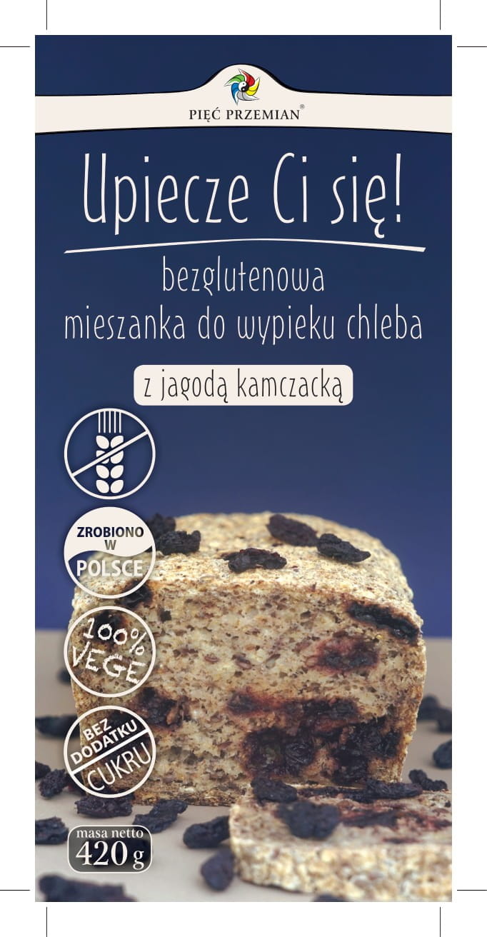 Eine Mischung zum Backen von Brot mit Kamtschatka-Beere glutenfrei 420g FIVE CHANGES