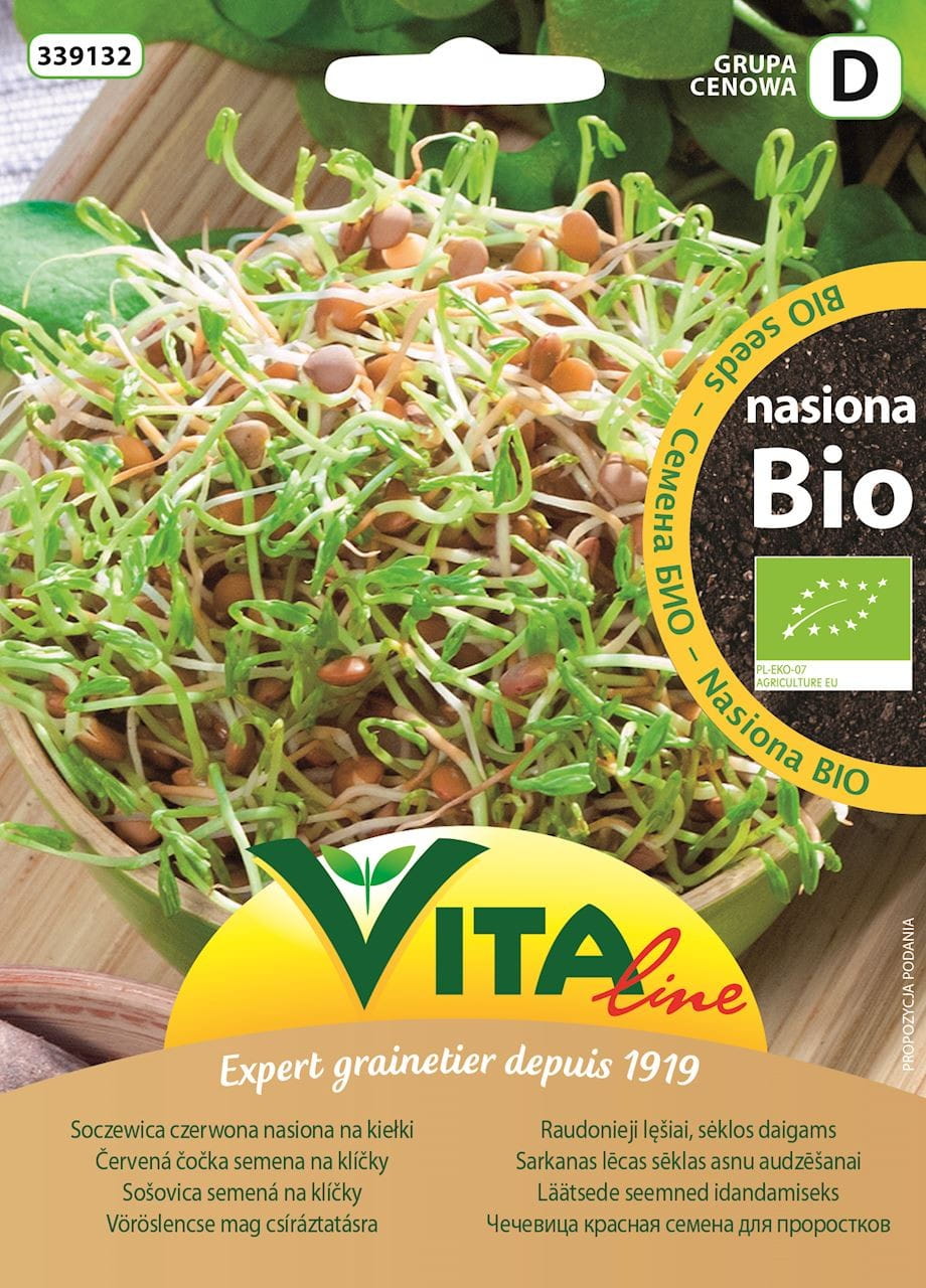 Rote Linsensamen BIO für Sprossen 30 g VITA LINE