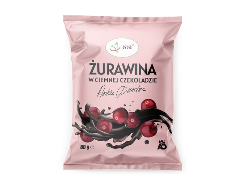 Cranberry in dark chocolate ANKA DZIEDZIC 80g - VIVIO