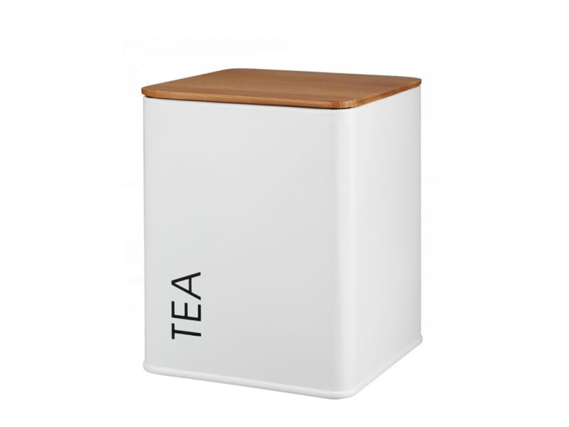 Metal tea container white GALICJA