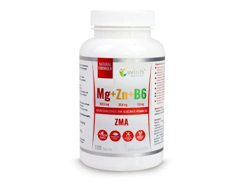 Magnésium + Zinc + Vitamine B6 - 120 Capsules WISH