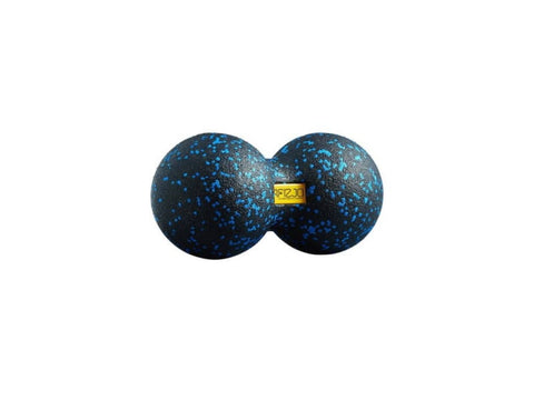 Double massage ball 8cm black and blue - 4FIZJO