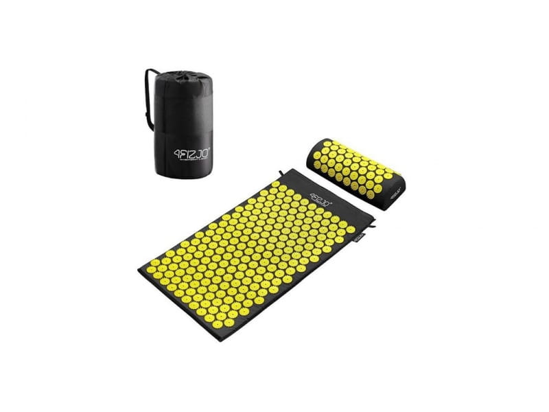 Acupressure mat with cushion 72x42 cm yellow - 4FIZJO 