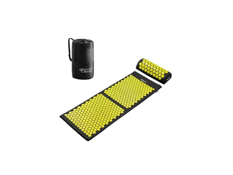 Health acupressure mat 130x50 cm yellow - 4FIZJO 