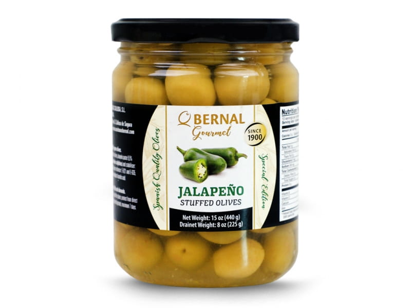 Gourmet Olive Jalapeno Pepper 225g - BERNAL