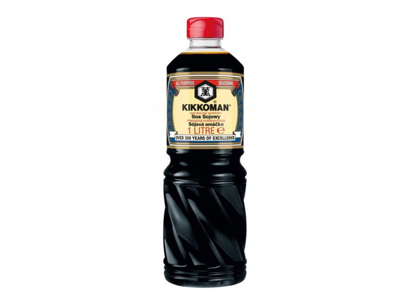 1000ml soy sauce with red KIKKOMAN cap