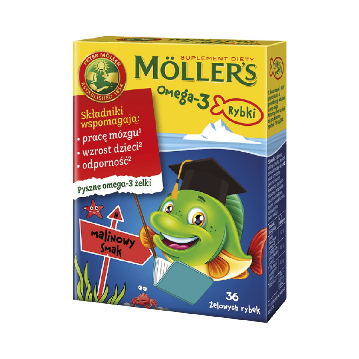 Omega - 3 Himbeerfische 36 Stk. MOLLER'S MOLLERS