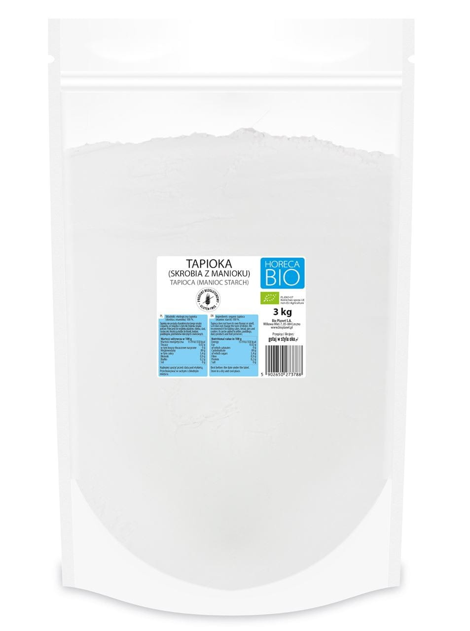 Tapioca (amidon de manioc) sans gluten BIO 3 kg - HORECA