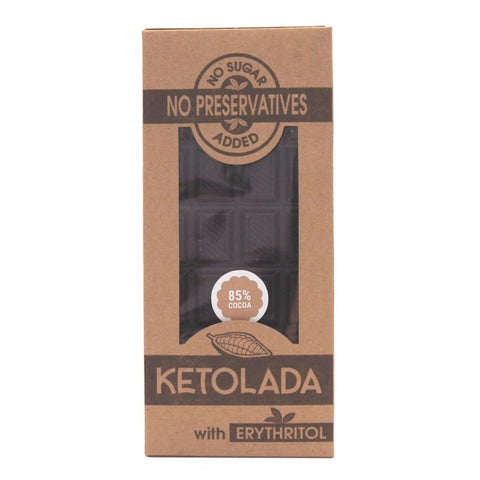 Chocolate 85% cocoa with no added sugar 100 g - KETOLADA