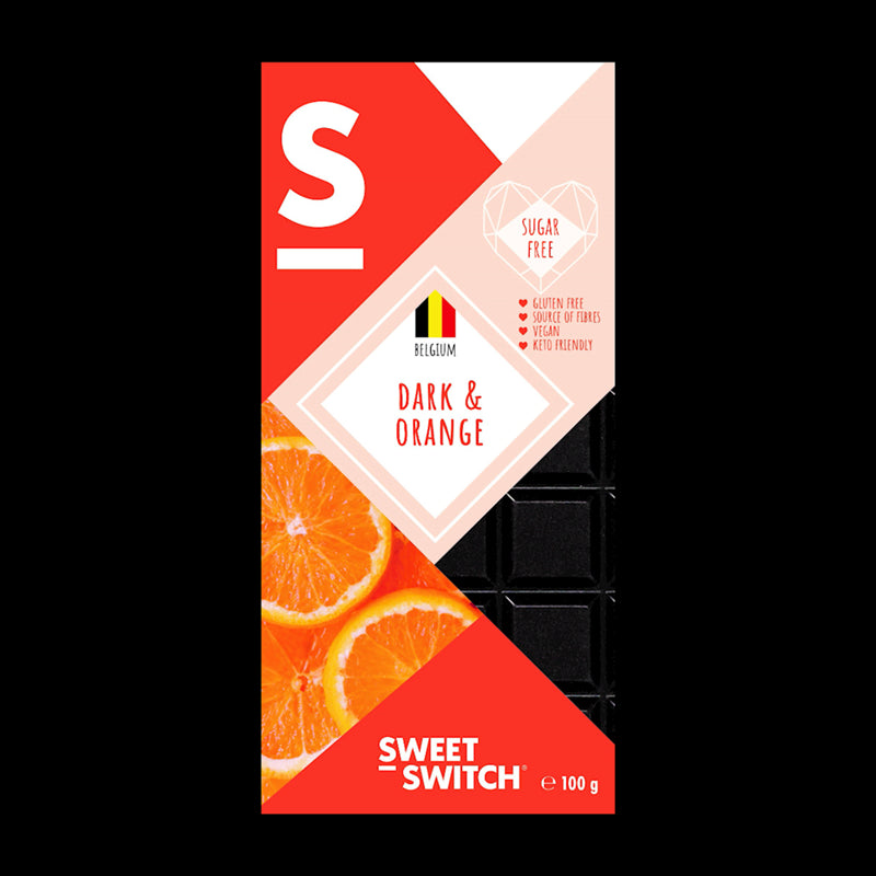 Bitterschokolade mit Orange ohne Zuckerzusatz 100g SWEET SWITCH