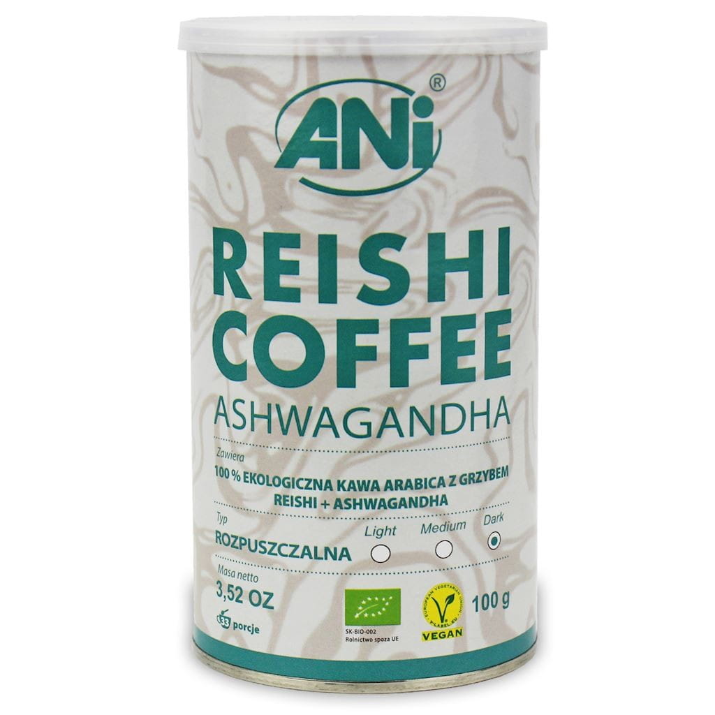 Café instantané Arabica au champignon Reishi et Ashwagandha BIO 100 g - ANI