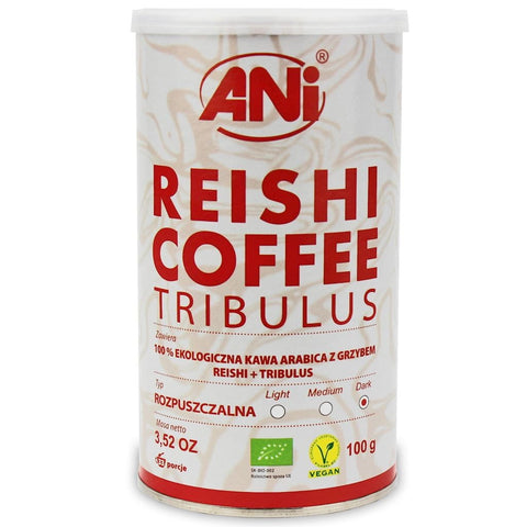 Café instantané Arabica au champignon Reishi et Tribulus BIO 100 g - ANI