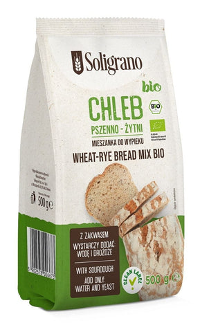 Mischung zum Backen von Weizen- und Roggenbrot BIO 500 g - SOLIGRANO