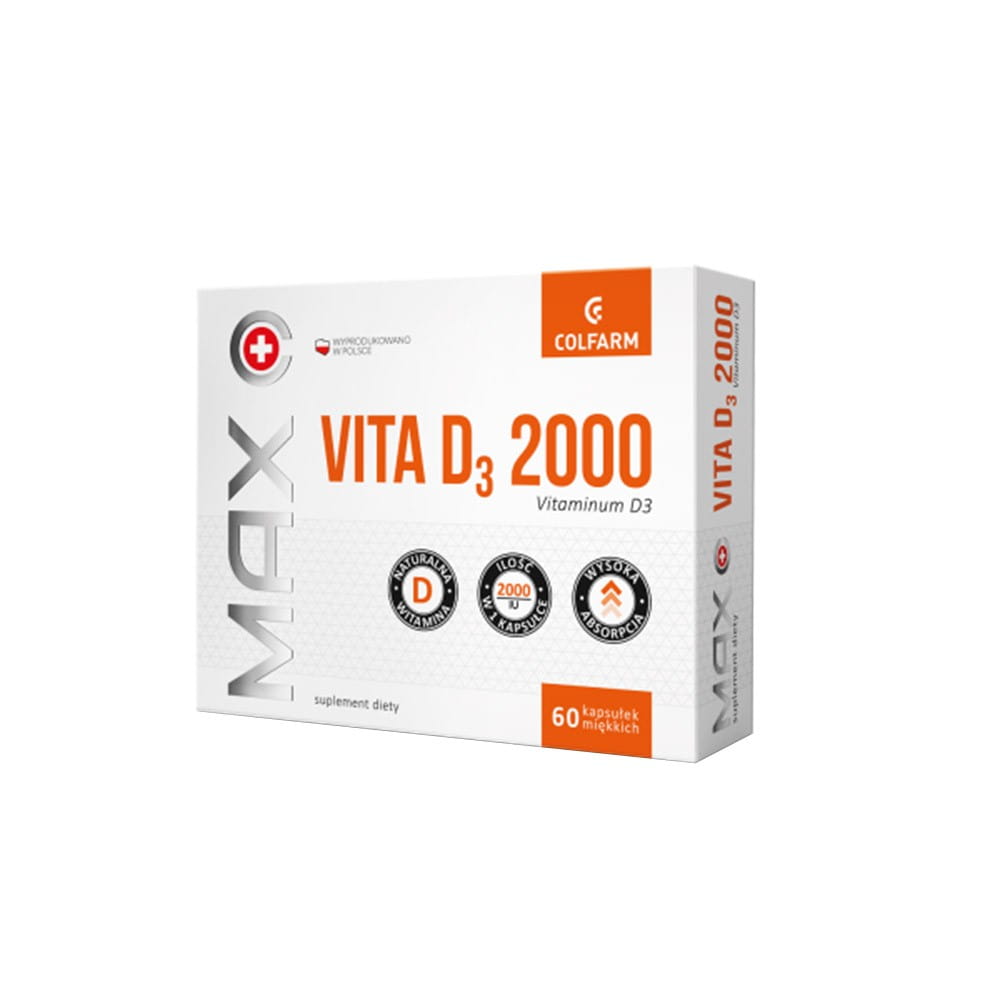 Max vita D3 2000 60 capsules molles COLFARM