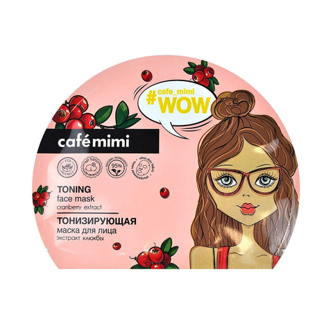 Toning cranberry face mask 22 g CAFEMIMI