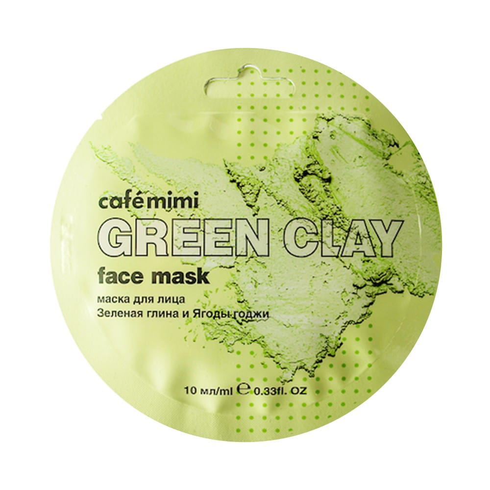 Face mask green clay and goji berries 10 ml CAFEMIMI