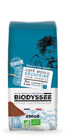 Milder 100% Arabica-Kaffee, gemahlen entkoffeiniert 250g EKO BIODYSSEE