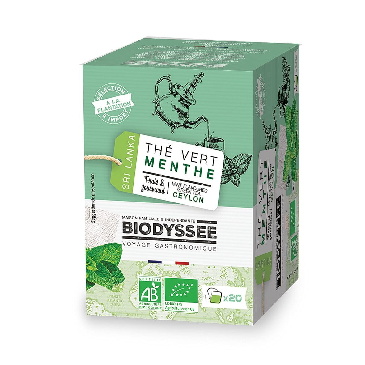 Thé Vert Menthe Ceylan 20x1.8g EKO BIODYSSEE