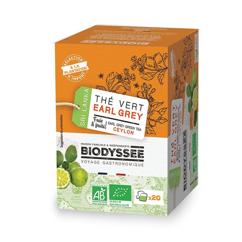 Thé vert de Ceylan Earl Grey 20x2g EKO BIODYSSEE