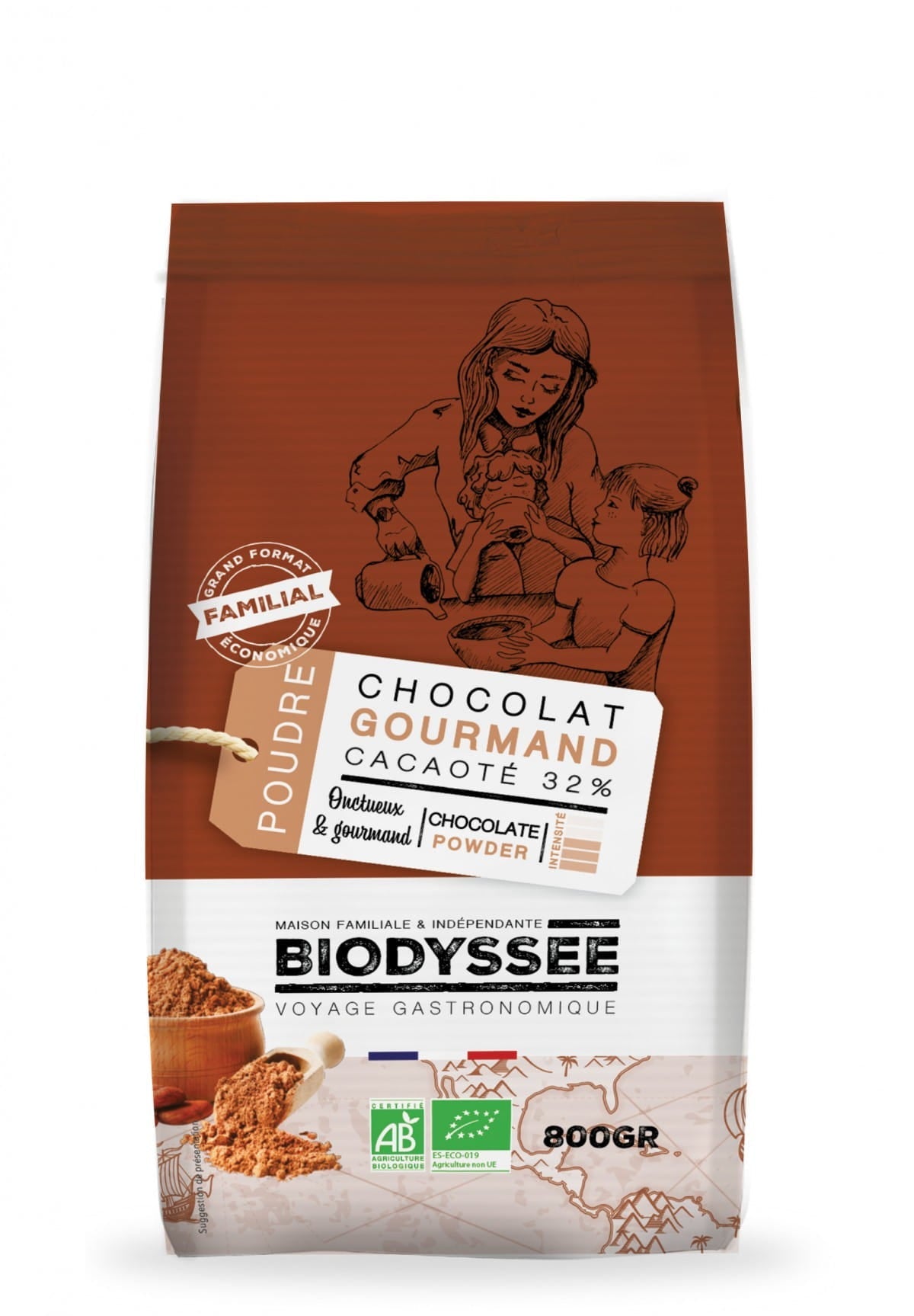 Chocolat instantané 32% cacao 800 g ECO BIODYSSEE