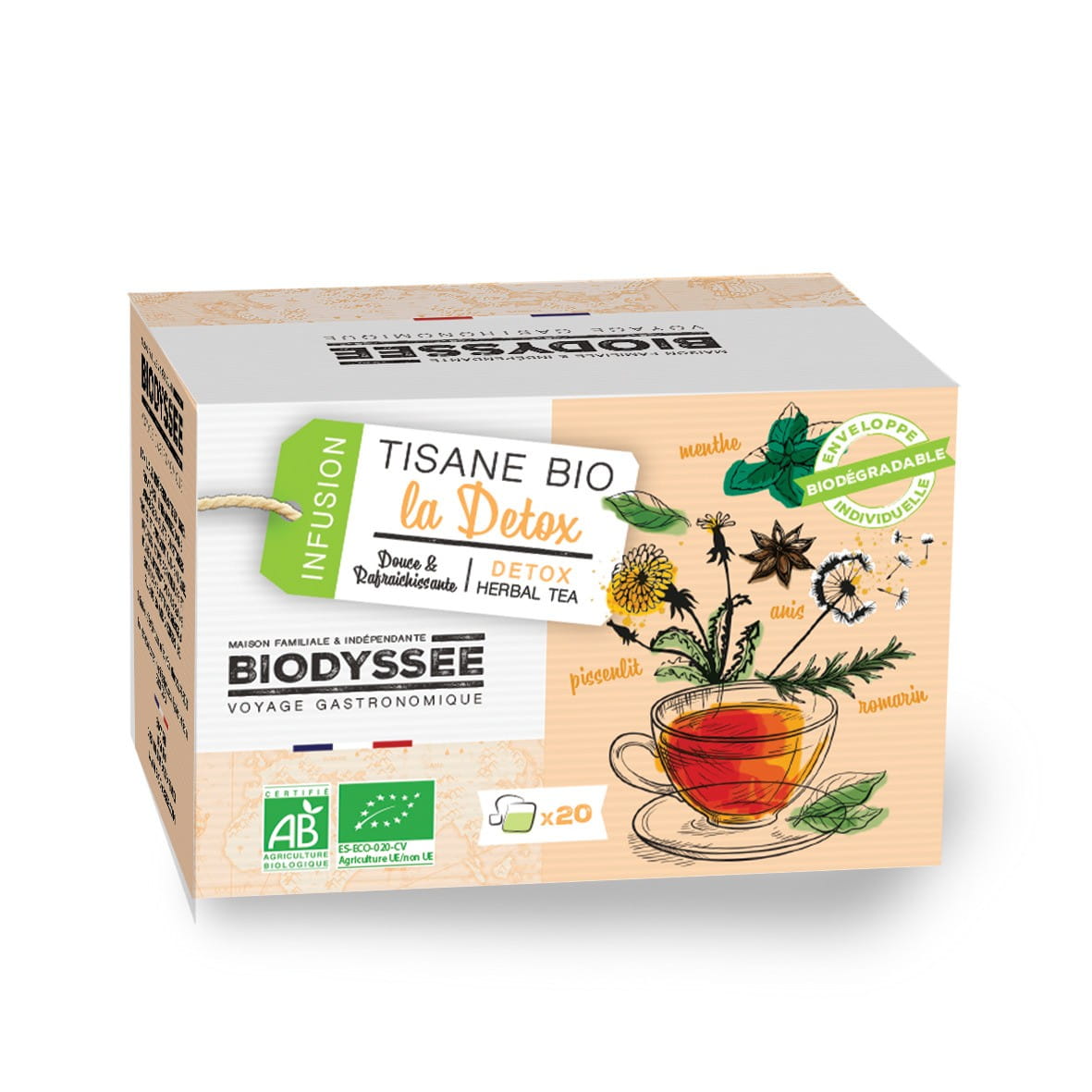 Tisane Détox 20x1.5g EKO BIODYSSEE