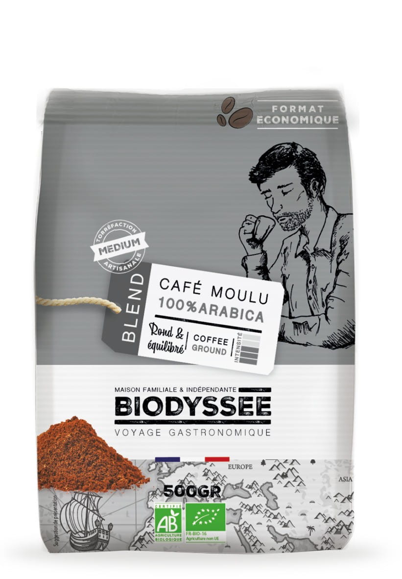 Café 100% Arabica moulu 500g ECO BIODYSSEE