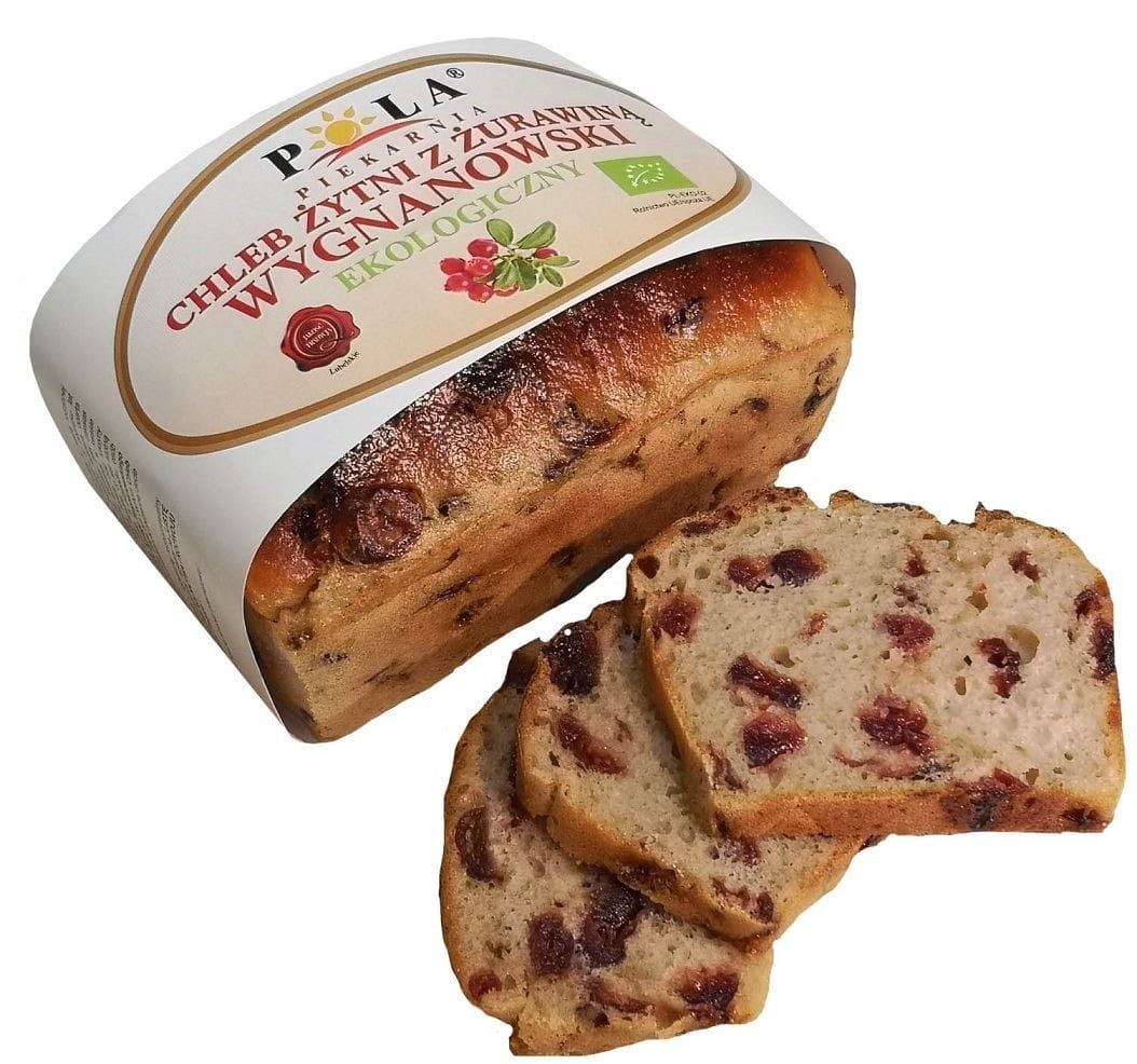 Wygnanów Rye Bread with Cranberries BIO 350 g - POLA