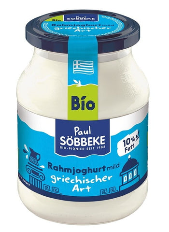 Crème de yaourt grec naturel BIO 500 g (pot) - SOBBEKE