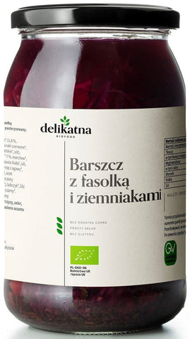 Ukrainian borscht soup with beans and potatoes BIO 900 ml - DELICATE